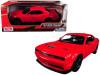 2018 Dodge Challenger SRT Hellcat Widebody Red 1/24 Diecast Model Car Motormax 79350