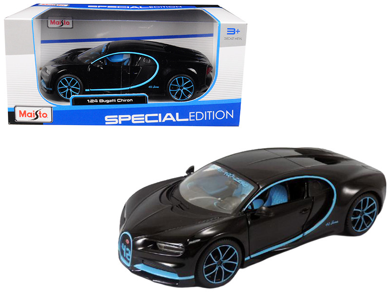 Bugatti Chiron 42 Black Limited Edition 1/24 Diecast Model Car Maisto 31514