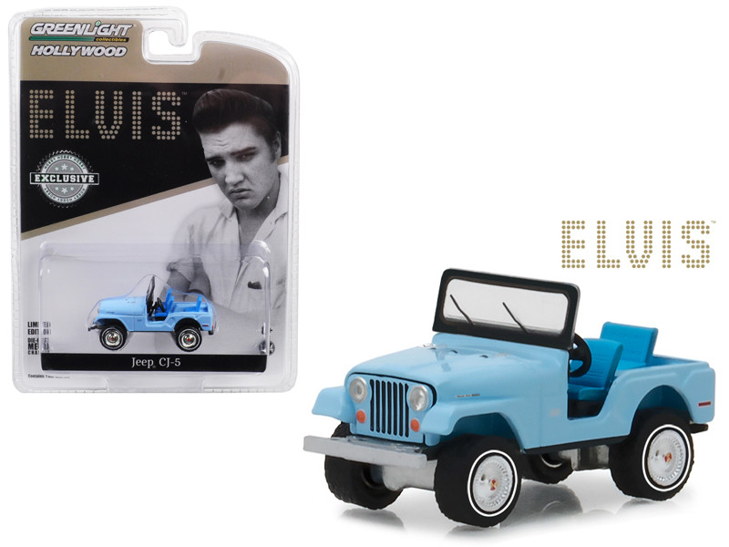 Jeep CJ-5 Elvis Presley – Greenlight 19061 – 1:18 Diecast – Modellino Auto Blu - Foto 3