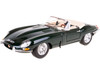 1961 Jaguar E Type Convertible Green 1/18 Diecast Model Car Bburago 12046