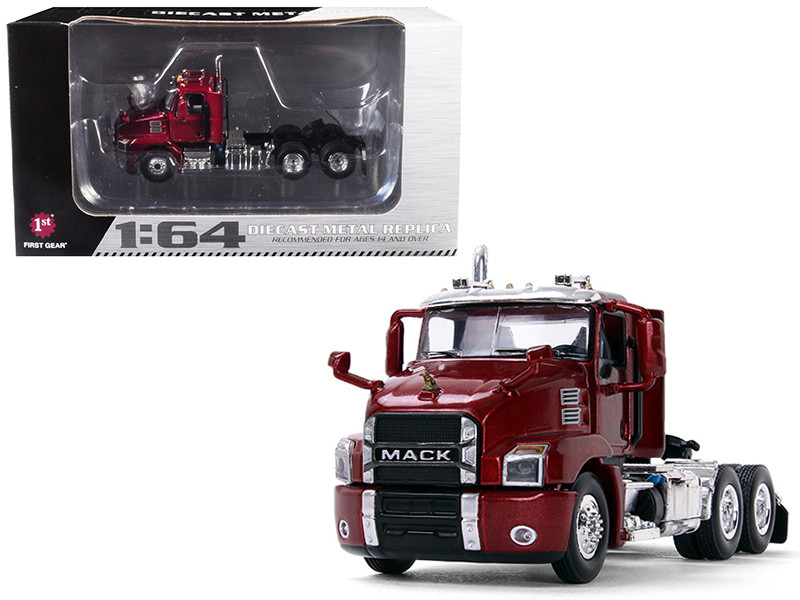 Mack Anthem Day Cab Tractor Truck Graphite Gray 1/64 Diecast Model by First Gear