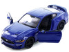 2018 Ford Mustang GT 5.0 Blue Black Wheels 1/24 Diecast Model Car Motormax 79352