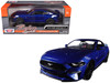 2018 Ford Mustang GT 5.0 Blue Black Wheels 1/24 Diecast Model Car Motormax 79352