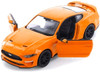 2018 Ford Mustang GT 5.0 Orange Black Wheels 1/24 Diecast Model Car Motormax 79352