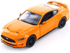 2018 Ford Mustang GT 5.0 Orange Black Wheels 1/24 Diecast Model Car Motormax 79352