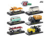 Auto Thentics 6 Piece Set Release 50 DISPLAY CASES 1/64 Diecast Model Cars M2 Machines 32500-50