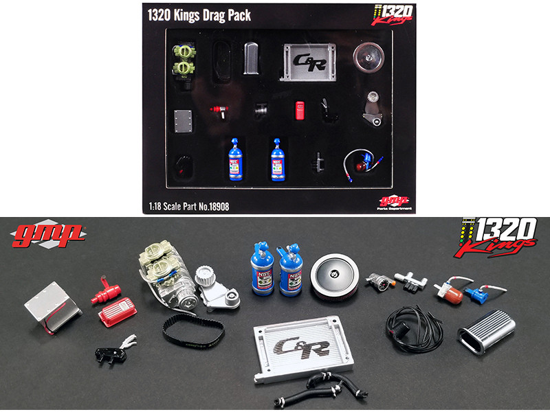 Accessory Pack 19 piece Set for 1969 Chevrolet Camaro 1320 Drag Kings 1/18 Diecast Replica GMP 18908