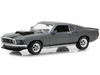 1969 Ford Mustang BOSS 429 Gray Black Stripes John Wick 2014 Movie 1/43 Diecast Model Car Greenlight 86540