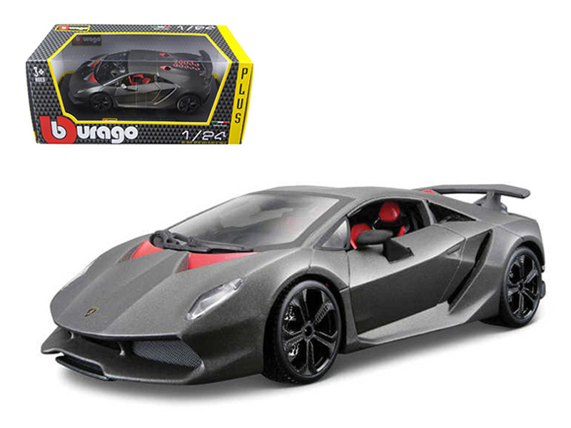 Lamborghini Sesto Elemento Matt Grey 1/24 Diecast Car Model Bburago 21061