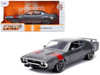 1972 Plymouth GTX 440 Metallic Gray Red Stripe Bigtime Muscle 1/24 Diecast Model Car Jada 30530