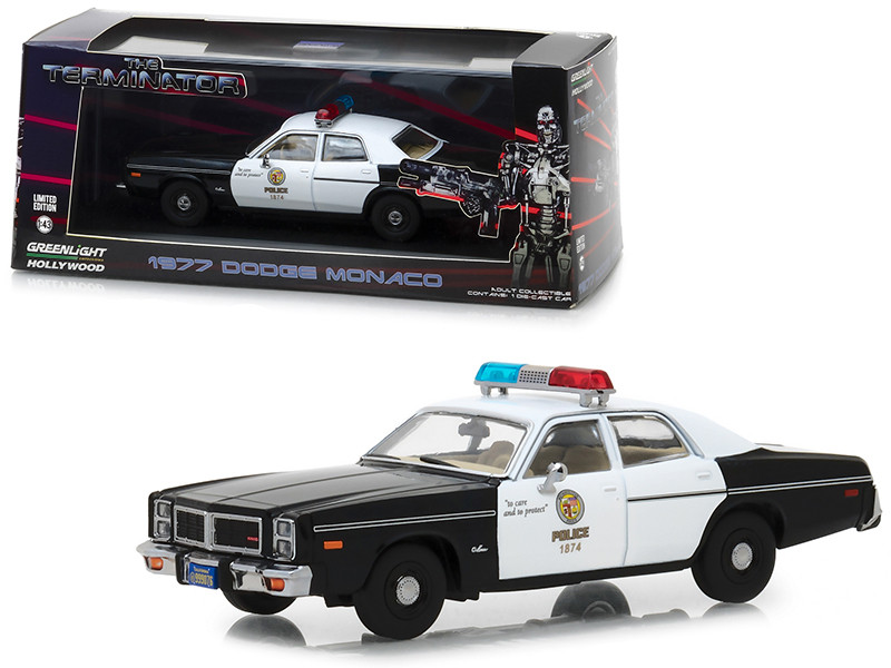 1977 Dodge Monaco Metropolitan Police The Terminator 1984 Movie 1/43 Diecast Model Car Greenlight 86534