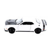 2018 Dodge Challenger SRT Hellcat Widebody White Black Hood 1/24 Diecast Model Car Motormax 79350