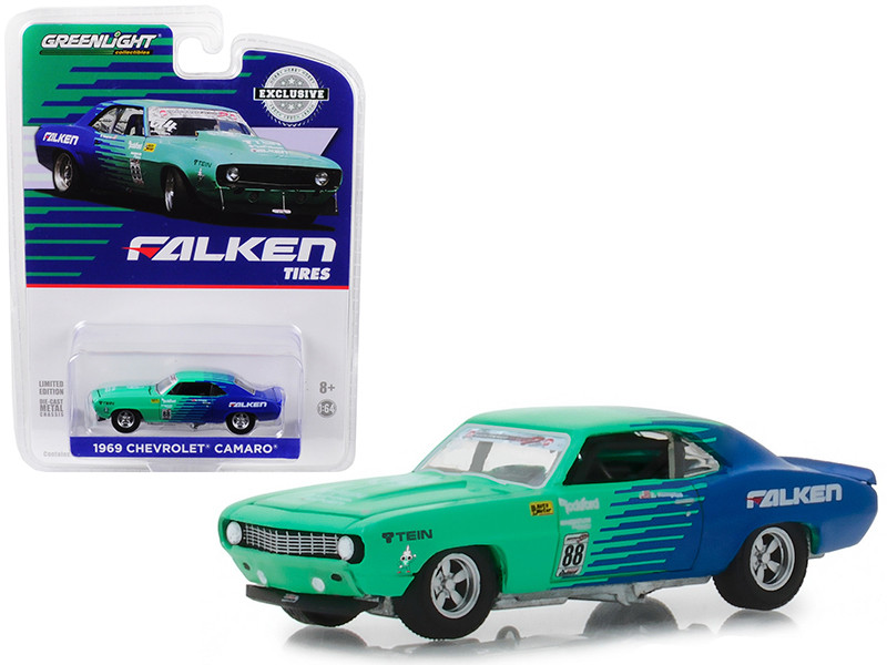 1969 Chevrolet Camaro #88 Falken Tires Hobby Exclusive 1/64 Diecast Model Car Greenlight 29959