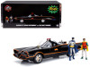 Classic TV Series Batmobile Working Lights Diecast Batman Robin Figures 80 Years Batman 1/18 Diecast Model Car Jada 98625
