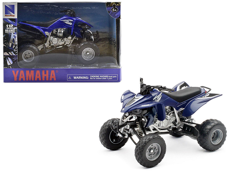 Yamaha YFZ 450 ATV Blue 1/12 Motorcycle Model New Ray 42833 A