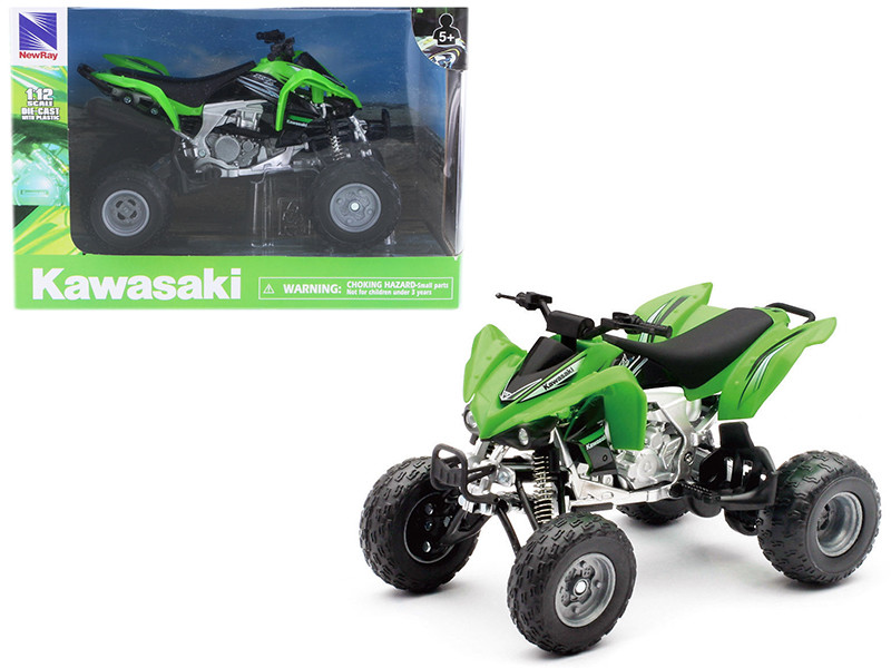 Kawasaki KFX 450R ATV Green 1/12 Motorcycle Model New Ray 57503 S