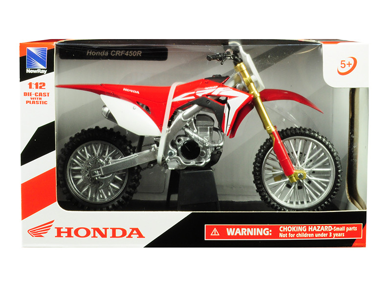Honda CRF450R Red 1/12 Diecast Motorcycle Model New Ray 57873