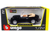 1961 Porsche 356 B Cabriolet Black 1/24 Diecast Model Car Bburago 22078