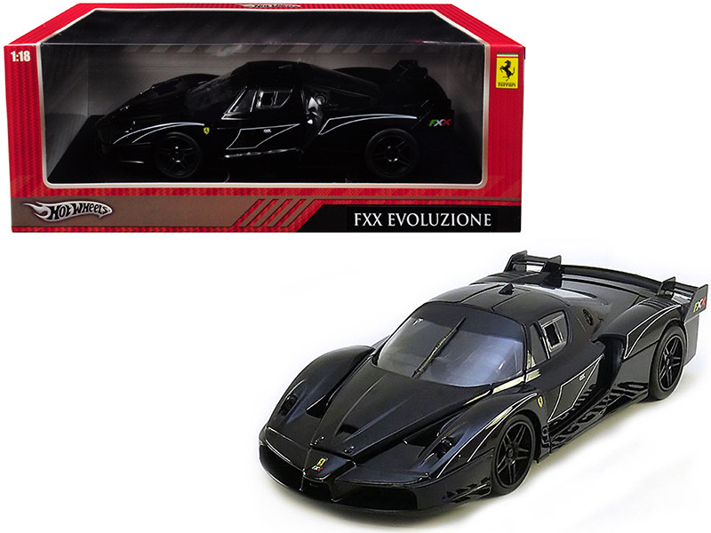 Ferrari FXX Evoluzione Black 1/18 Diecast Car Model Hotwheels T6920