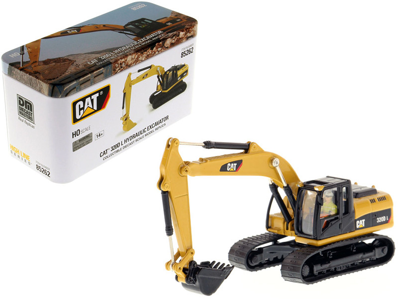 CAT Caterpillar 320D L Hydraulic Excavator Operator High Line Series 1/87 HO Scale Diecast Model Diecast Masters 85262