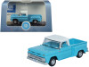 1965 Chevrolet C10 Stepside Pickup Truck Light Blue White Top 1/87 HO Scale Diecast Model Car Oxford Diecast 87CP65001 1965 Chevrolet C10 Stepside Pickup Truck Light Blue White Top 1/87 HO Scale Diecast Model Car Oxford Diecast 87CP65001