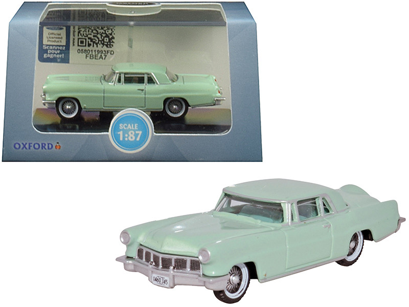 1956 Lincoln Continental Mark II Summit Green 1/87 HO Scale Diecast Model Car Oxford Diecast 87LC56003