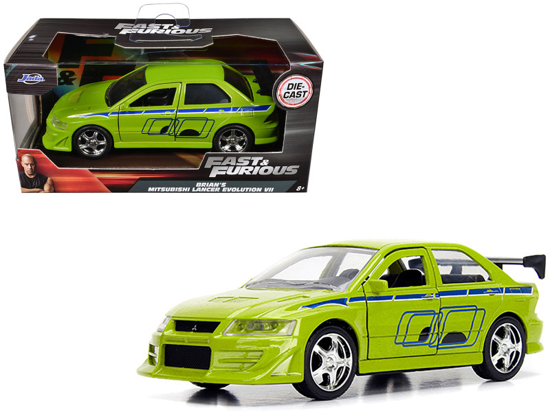 Brian's Mitsubishi Lancer Evolution VII Green Fast & Furious Movie 1/32 Diecast Model Car Jada 99789