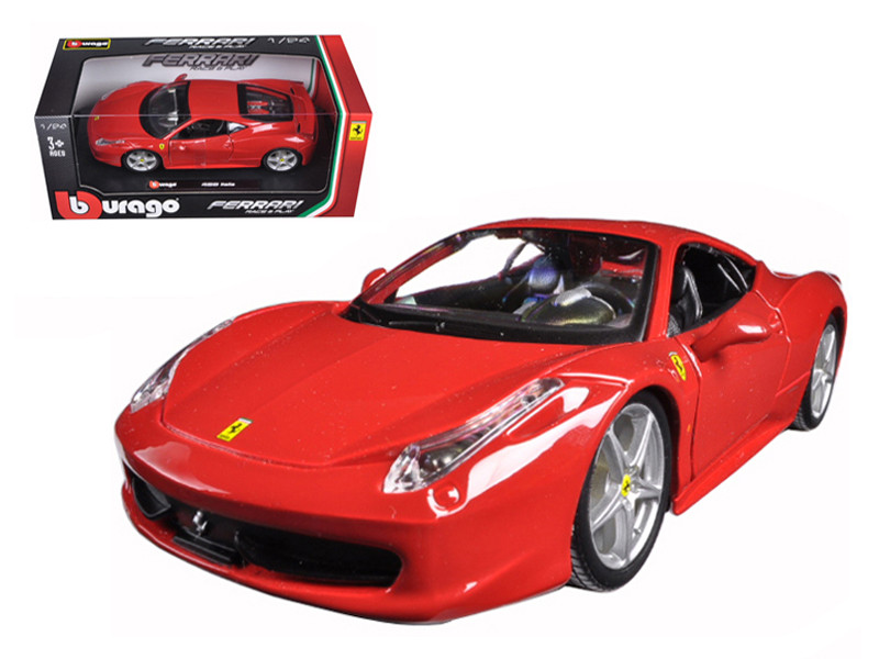 Diecast Model Cars wholesale toys dropshipper drop shipping Ferrari 458 Italia Red 1/24 Bburago ...
