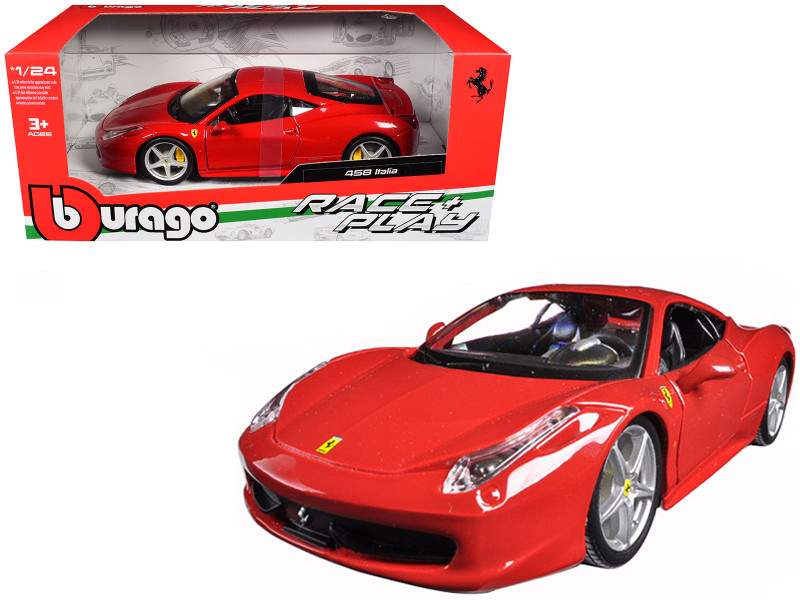 Ferrari 458 Italia Red 1/24 Diecast Model Car Bburago 26003