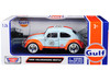 1966 Volkswagen Beetle #48 Gulf Livery Light Blue Orange Stripe 1/24 Diecast Model Car Motormax 79655