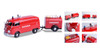 Volkswagen Type 2 T1 Fire Van Fire Fighting Trailer Feuerwehr Red 1/24 Diecast Model Car Motormax 79671