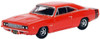 1968 Dodge Charger Bright Red Black Stripes 1/87 HO Scale Diecast Model Car Oxford Diecast 87DC68001