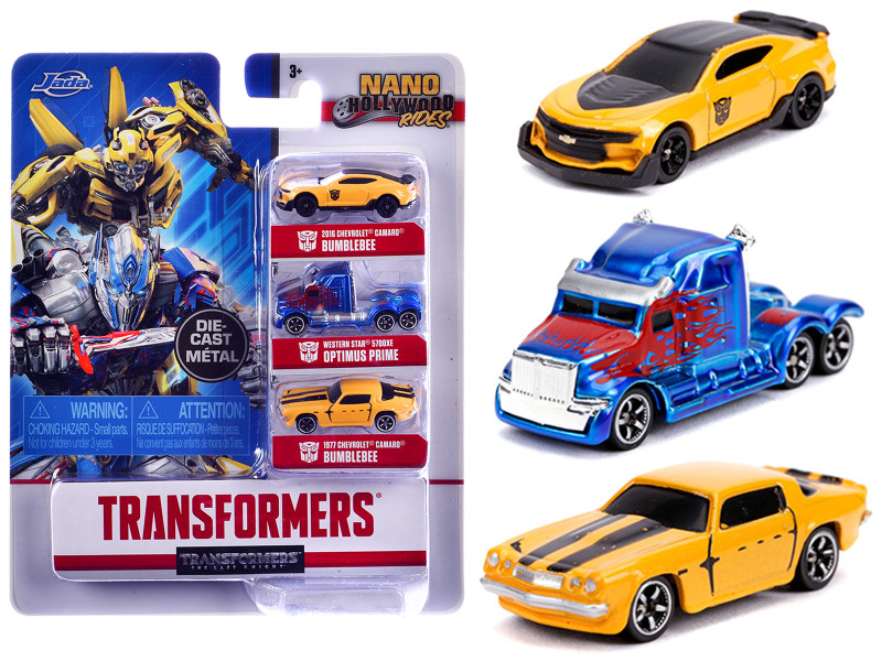 Transformers 3 piece Set Nano Hollywood Rides Series 1 Diecast Models Jada 31125
