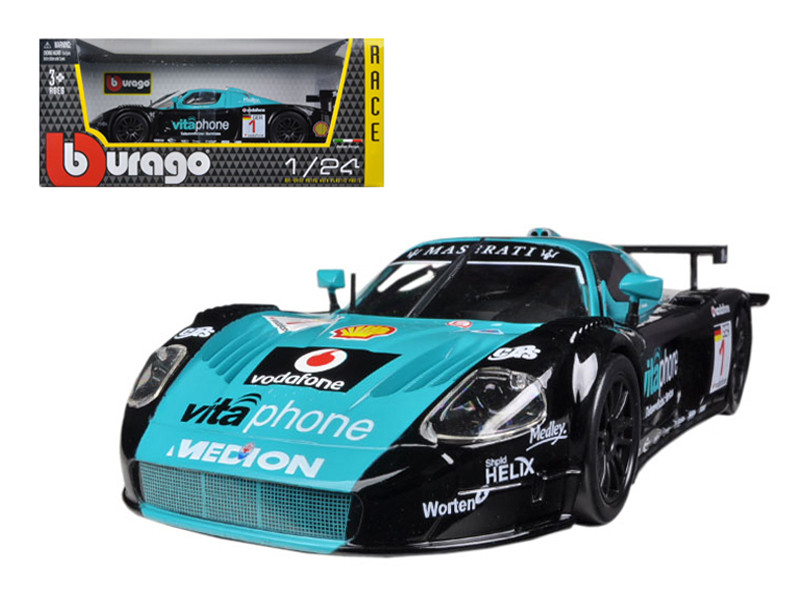 Bburago Maserati MC12 Race Car #1 Blue 28004-1//24 Scale Diecast Model Toy Car