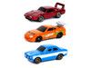 Fast & Furious 3 piece Set Nano Hollywood Rides Series 1 Diecast Model Cars Jada 31124