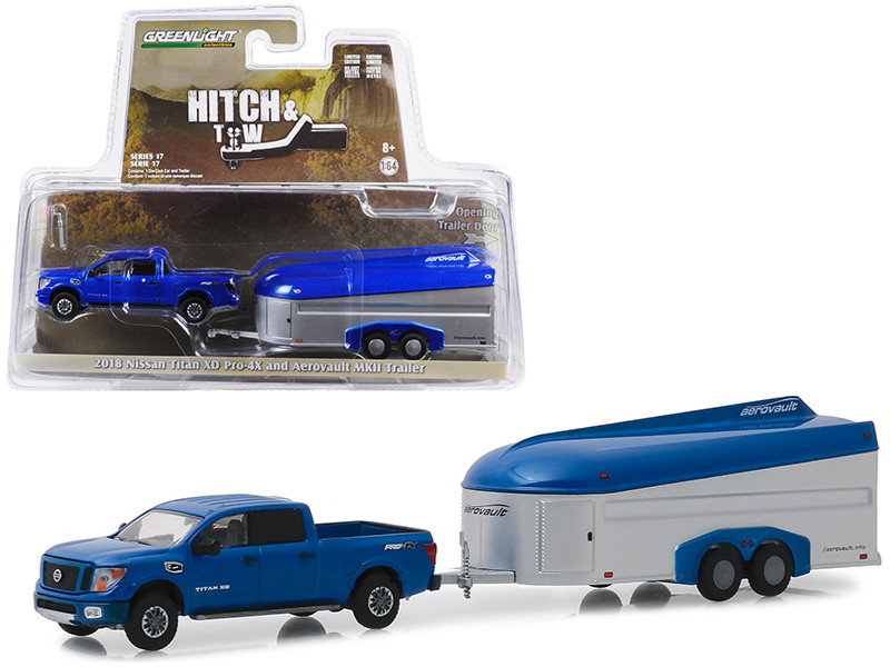 2018 Chevrolet Silverado Aerovault MK II Car Trailer open*Greenlight 1:64 OVP