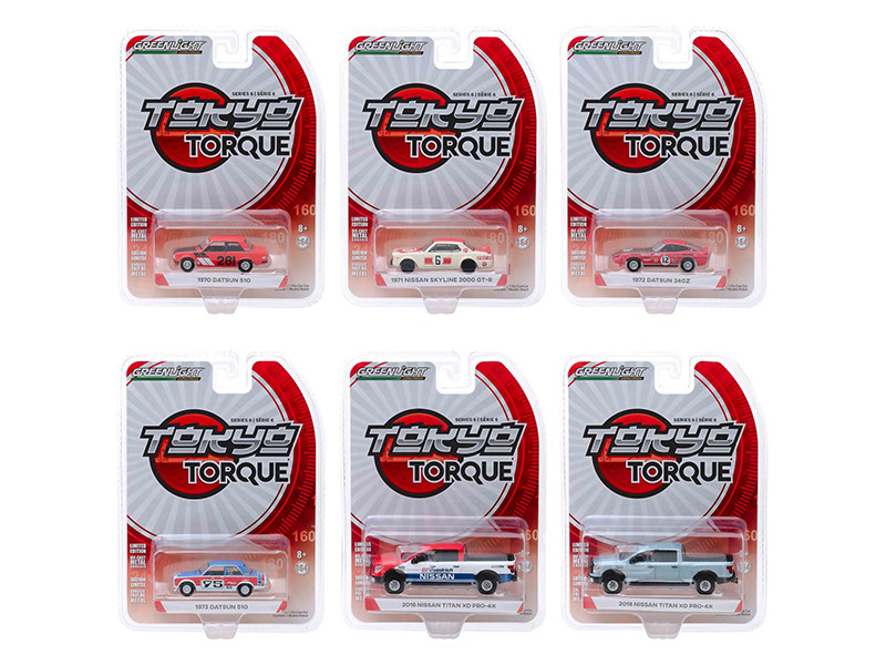 Tokyo Torque Series 6 Set 6 pieces 1/64 Diecast Model Cars Greenlight 47040