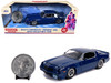 Billy's Chevrolet Camaro Z28 Dark Blue Collectible Coin Stranger Things 2016 TV Series 1/24 Diecast Model Car Jada 31110