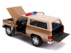 Hopper's Chevrolet Blazer Police Badge Hawkins Police Dept Stranger Things 2016 TV Series 1/24 Diecast Model Car Jada 31111