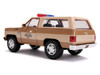 Hopper's Chevrolet Blazer Police Badge Hawkins Police Dept Stranger Things 2016 TV Series 1/24 Diecast Model Car Jada 31111