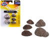 Dirt and Gravel Piles 5 piece Accessory Set for 1/87 HO Scale Models Classic Metal Works 20227
