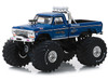 1974 Ford F-250 Monster Truck Bigfoot #1 66-Inch Tires Blue Clean Version Kings of Crunch Series 4 1/64 Diecast Model Car Greenlight 49040 A