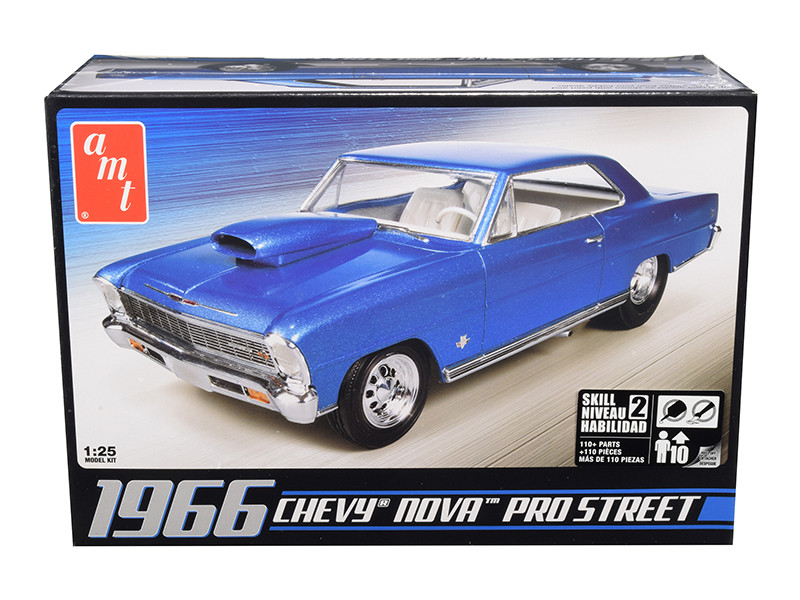 Skill 2 Model Kit 1966 Chevrolet Nova Pro Street 1/25 Scale Model AMT AMT636