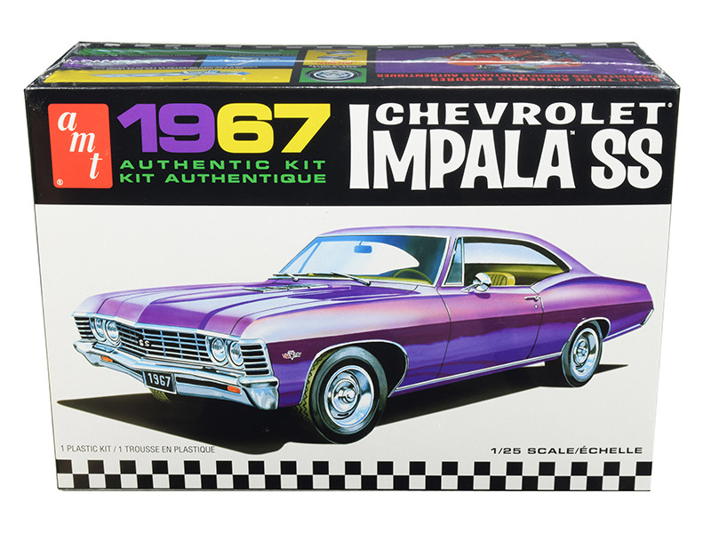 Skill 2 Model Kit 1967 Chevrolet Impala SS 1/25 Scale Model AMT AMT981 M