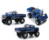 1974 Ford F-250 Bigfoot #1 The Original Monster Truck Blue 48-Inch Tires Kings of Crunch 1/18 Diecast Model Car Greenlight 13537