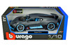 Bugatti Divo Matt Gray Blue Accents 1/18 Diecast Model Car Bburago 11045
