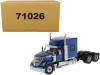 International LoneStar Sleeper Cab Truck Tractor Blue 1/50 Diecast Model Diecast Masters 71026