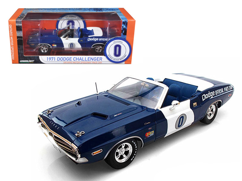 1971 Dodge Challenger Hemi Convertible Ontario Speedway Pace Car Limited to 1500pc 1/18 Diecast Model Car Greenlight 12871