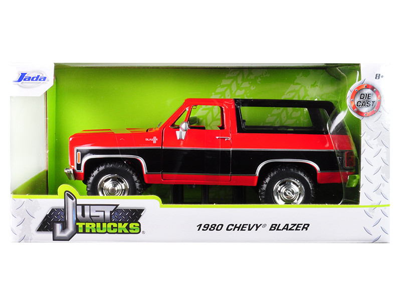 1980 Chevrolet Blazer K5 Red Black Just Trucks 1/24 Diecast Model Car Jada 31593