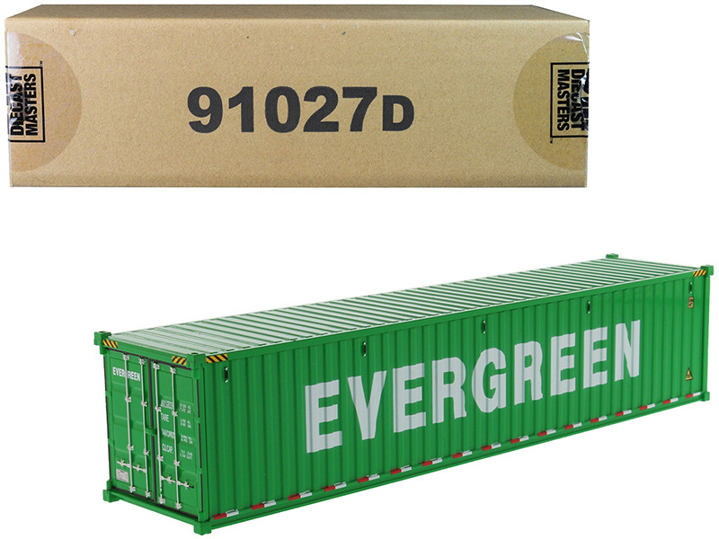 40' Dry Goods Sea Container EverGreen Green Transport Series 1/50 Model Diecast Masters 91027 D